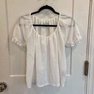 Madewell white peasant top